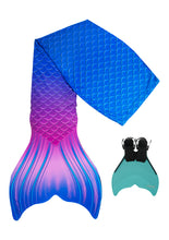 Lade das Bild in den Galerie-Viewer, Meerjungfrauen-Schwanzflosse aus recyceltem Stoff für Erwachsene