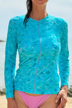 Lade das Bild in den Galerie-Viewer, Badeanzug mit Schuppenmuster und langen Ärmeln