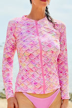 Lade das Bild in den Galerie-Viewer, Badeanzug mit Schuppenmuster und langen Ärmeln