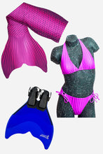Lade das Bild in den Galerie-Viewer, Meerjungfrau Flossen Kostüm zum Schwimmen in lila
