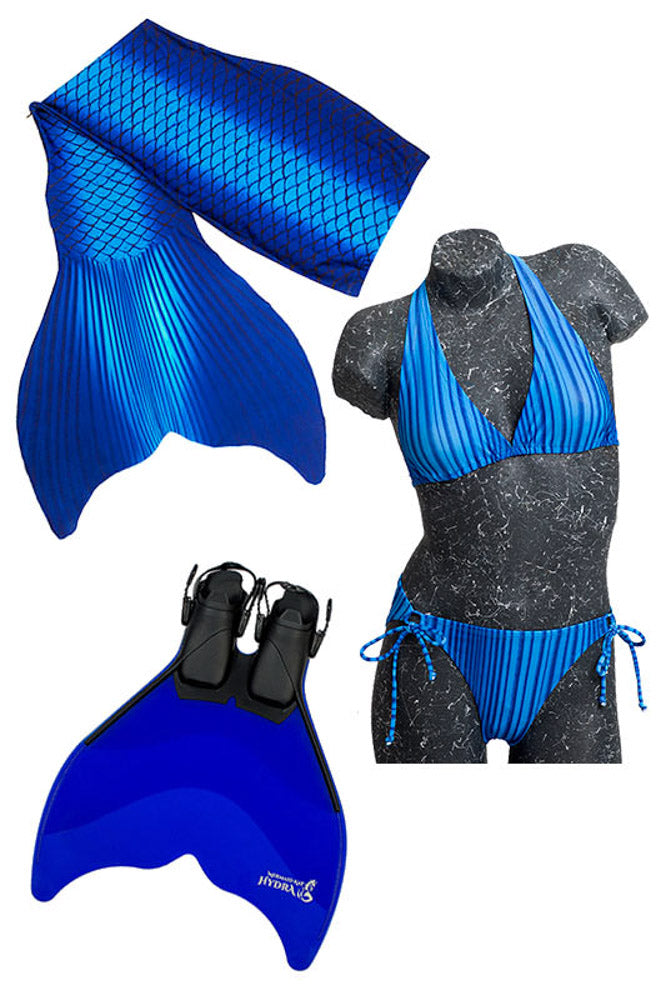 Meerjungfrauenkostüm zum Schwimmen in blau